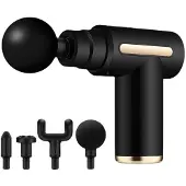 INF Pistolet de massage avec 4 têtes de massage 6 vitesses