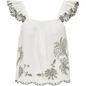 ONLY Haut 'JDYPalma' vert / blanc