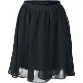 Forplay Jupe courte de - Jupe Chiffon Fluide - S - 3XL - pour Femme - noir - Taille S