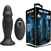 Mr. Play - plug anal vibrant télécommandé rechargeable - silicone noir