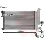 VAN WEZEL Radiateur, refroidissement du moteur *** IR PLUS *** avec accessoires (1710-0560) adaptable sur Citroën, Peugeot