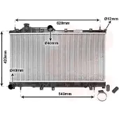 VAN WEZEL 51002065 Radiateur à eau pour SUBARU FORESTER (SH), Legacy IV break (BP), OUTBACK (BL, BP) et Legacy IV berline (BL)
