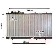 VAN WEZEL 27002168 Radiateur Refroidisseur d'eau Refroidisseur de moteur pour MAZDA 323 F VI (BJ) FAMILIA VI (BJ)