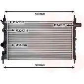 VAN WEZEL Radiateur, refroidissement du moteur (1710-2087) adaptable sur , Opel
