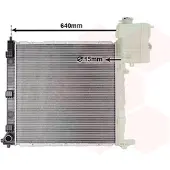 VAN WEZEL 30002264 Radiateur Refroidisseur d'eau Refroidisseur de moteur adapté à MERCEDES-BENZ VITO Bus (638) Classe V (W638/2) VITO Fourgon (638)