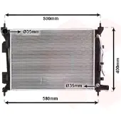 VAN WEZEL 82002276 Radiateur Refroidisseur d'eau Refroidisseur de moteur pour HYUNDAI i20 (PB, PBT) pour KIA RIO III (UB)