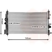 VAN WEZEL 37002591 Radiateur Refroidisseur d'eau Refroidisseur de moteur pour OPEL INSIGNIA Caravan ZAFIRA TOURER C (P12) INSIGNIA INSIGNIA Stufenheck