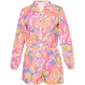 Usha Combinaison 'Spring Summer' azur / orange / rose / blanc cassé