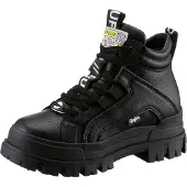 Buffalo Bottines à lacets 'Aspha' jaune / noir / blanc