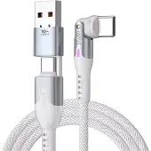 Statik PowerPivot Pro Nylon tressé USB-C vers USB-C, 1 m Blanc
