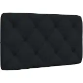 vidaXL Coussin de tête de lit Noir 80 cm Tissu