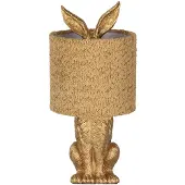 Clayre & Eef Lampe de table Lapin Ø 20x43 cm Plastique doré