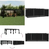 vidaXL Pavillon avec parois en filet Anthracite 6x3 m acier