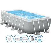Intex 488 x 244 x 107 cm Prism Frame Kit Piscine Rectangulaire