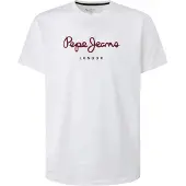 Pepe Jeans T-Shirt 'Eggo' bleu marine / rouge foncé / blanc