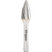 Klingspor Fraise lime carbure ogive D. 12,7 x 25 x 6 mm x Denture : 6 - HF 100 G - 296086 -