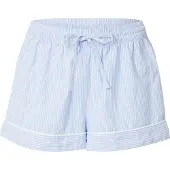 Hunkemoller Pantalon de pyjama bleu clair / blanc