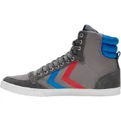 Hummel Chaussure de sport 'Slimmer Stadil' bleu / gris / gris foncé / rouge