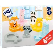 Small Foot Casse-tête en bois Animaljunior - - 12 pièces - Multicolore - Pour enfant de 6 ans et plus