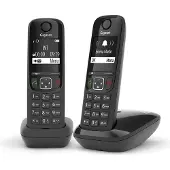 Gigaset Téléphone analogique/DECT AS690 DUO Noir Identification de l'appelant