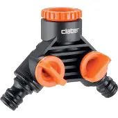 Claber Double Tap Connector 20-27 Mm Orange 15-21 mm
