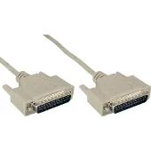 Intos InLine Serielles Kabel, 25pol St/St vergossen, 1:1 belegt, 2m (11112M)