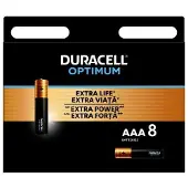 Duracell Piles alcalines OPTIMUM AAA LR3 8pcs