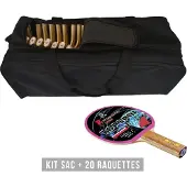 Sporti France Kit Raquette (sac + 20 Raquettes) Topspin