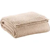 Vivaraise Plaid Tricot Recyclé Danilo Lin 130 X 160 Cm Vivaraise