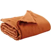 Vivaraise Plaid Uni Laly Cuivre 135 X 200 Cm Vivaraise