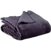 Vivaraise Couverture Fara violet prune - 135 x 200 cm