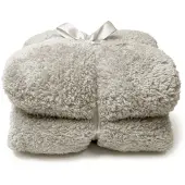 Unique living Plaid Unique Living Teddy Chateau Grey 150 x 200cm-150 x 200 cm