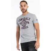 Lonsdale T-Shirt 'Murrister' brun foncé / gris chiné
