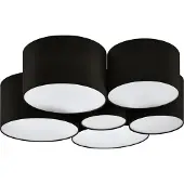Eglo 99509 PASTORE 2 E27 6-fois plafonnier Ø990mm blanc noir