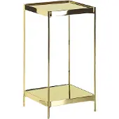 Beliani Table D'appoint Alsea Effet Miroir Doré