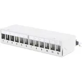Digitus Panneau de brassage de bureau, 12 ports, Serveur : accessoires, Gris