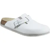 Birkenstock Sabots Birkenstock Unisexe Boston Superloop Leather White Narrow-Taille 46