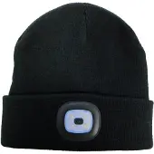 Terrax Hommes, Bonnet, Bonnet tricoté universel noir, Noir, (Taille unique)