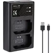 K&F Concept NP-FZ100 Chargeur de batterie double USB-C