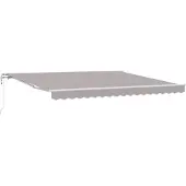vidaXL Store à enrouleur gris clair 400 x 350 cm en tissu et aluminium