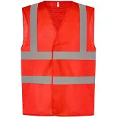 Yoko Gilet jaune haute visibilité à maille respirante Rouge M