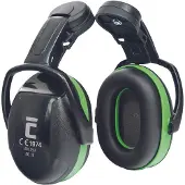 Ear Defender Helm-Ohrschützer ED 1 Low schwarz/grün Passend für Helme mit StandardschlitzDämpfungs
