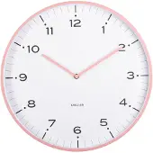 Karlsson KA6011PI, Horloge numérique de table, ronde, rose, fer, pile