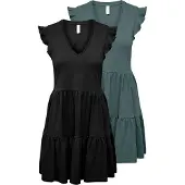 ONLY Robe 'ONLMAY' vert / noir