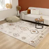 FRAAI Tapis berbère - Blend Aztec Beige | 120x170 cm | Rectangulaire | Pile haute