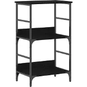 vidaXL Étagère Chêne noir 50x33x188.5cm Bois D'ingénierie