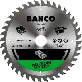 Bahco Lame De Scie Circulaire à Pointe En Carbure Cémenté Avec 24 Dents Et Denture Moyenne Pour Les Matériaux En Bois 250 Mm