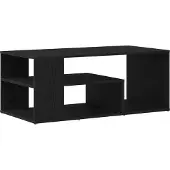vidaXL Table basse noire imitation chêne 100 x 50 x 40 cm Bois composite