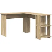 vidaXL Bureau d'angle , placage chêne Sonoma, panneaux de particules, 140 x 113,5 x 75 cm