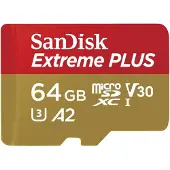 SanDisk Extreme PLUS - Carte mémoire flash (adaptateur microSDXC vers SD inclus)
